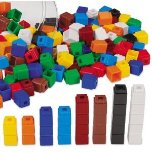 Lot Of Learning Educational Resources Unifix Math Plastic Snap Cubes Tub Blocks